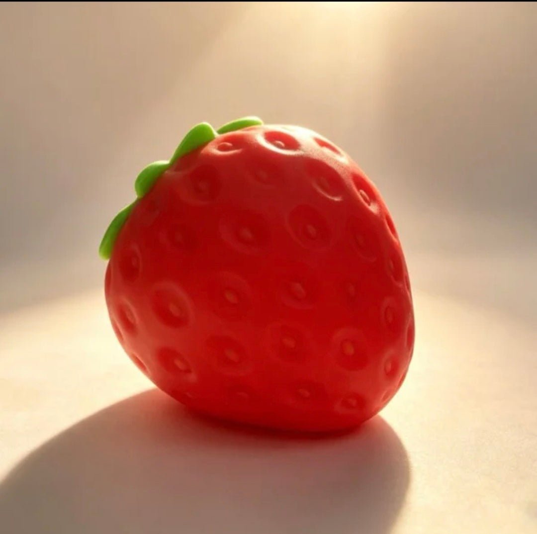 Jumbo Jordbær Squishy Leketøy – Slow Rising PU-skum, Barn - Squishyfabrikken