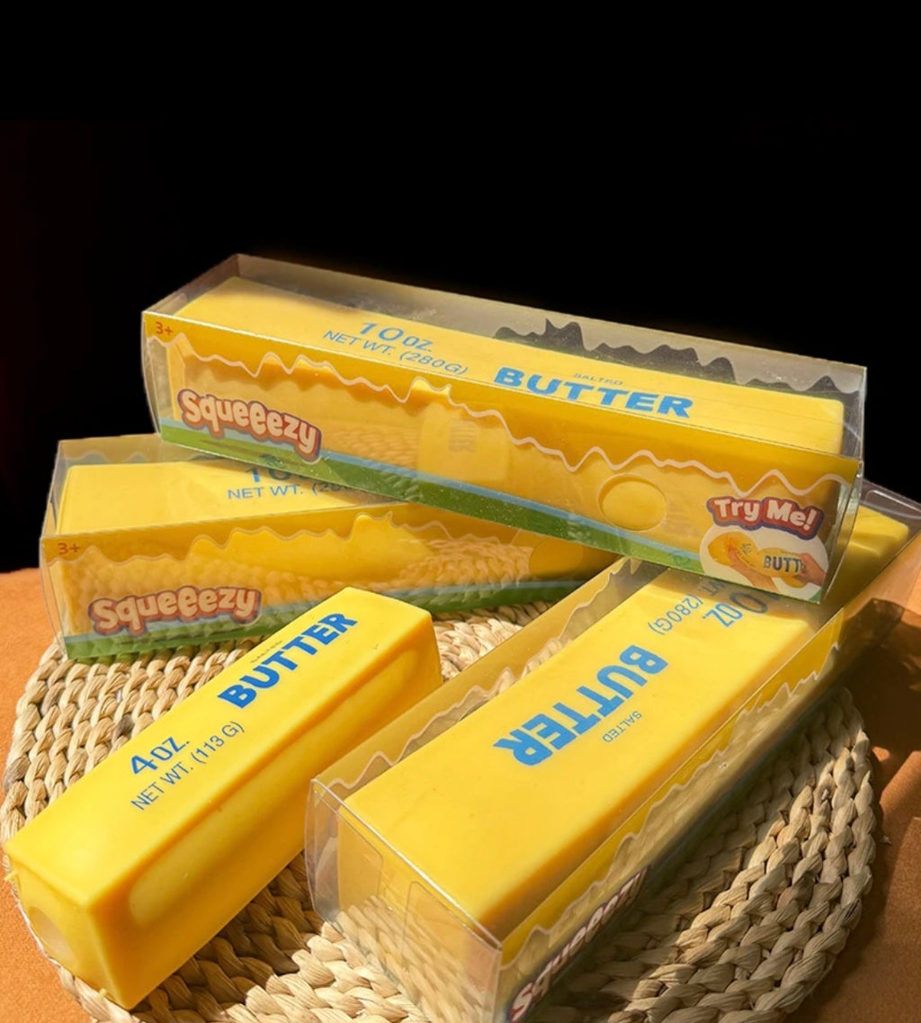 Jumbo Butter Squishy i original emballasje – Squeeezy Butter