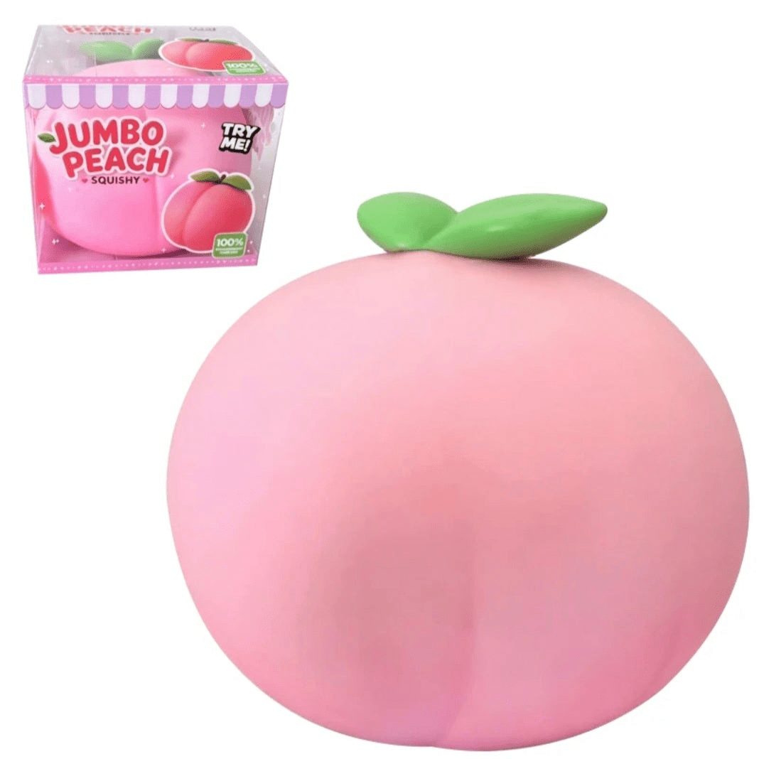 Jumbo Fersken Squishy Leketøy – Slow Rising PU-skum, Barn - Squishyfabrikken
