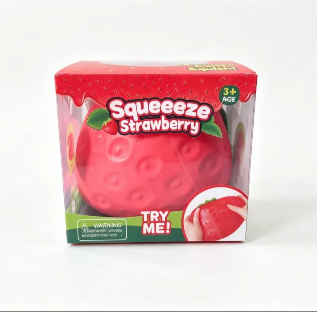 Jumbo Jordbær Squishy Leketøy – Slow Rising PU-skum, Barn - Squishyfabrikken