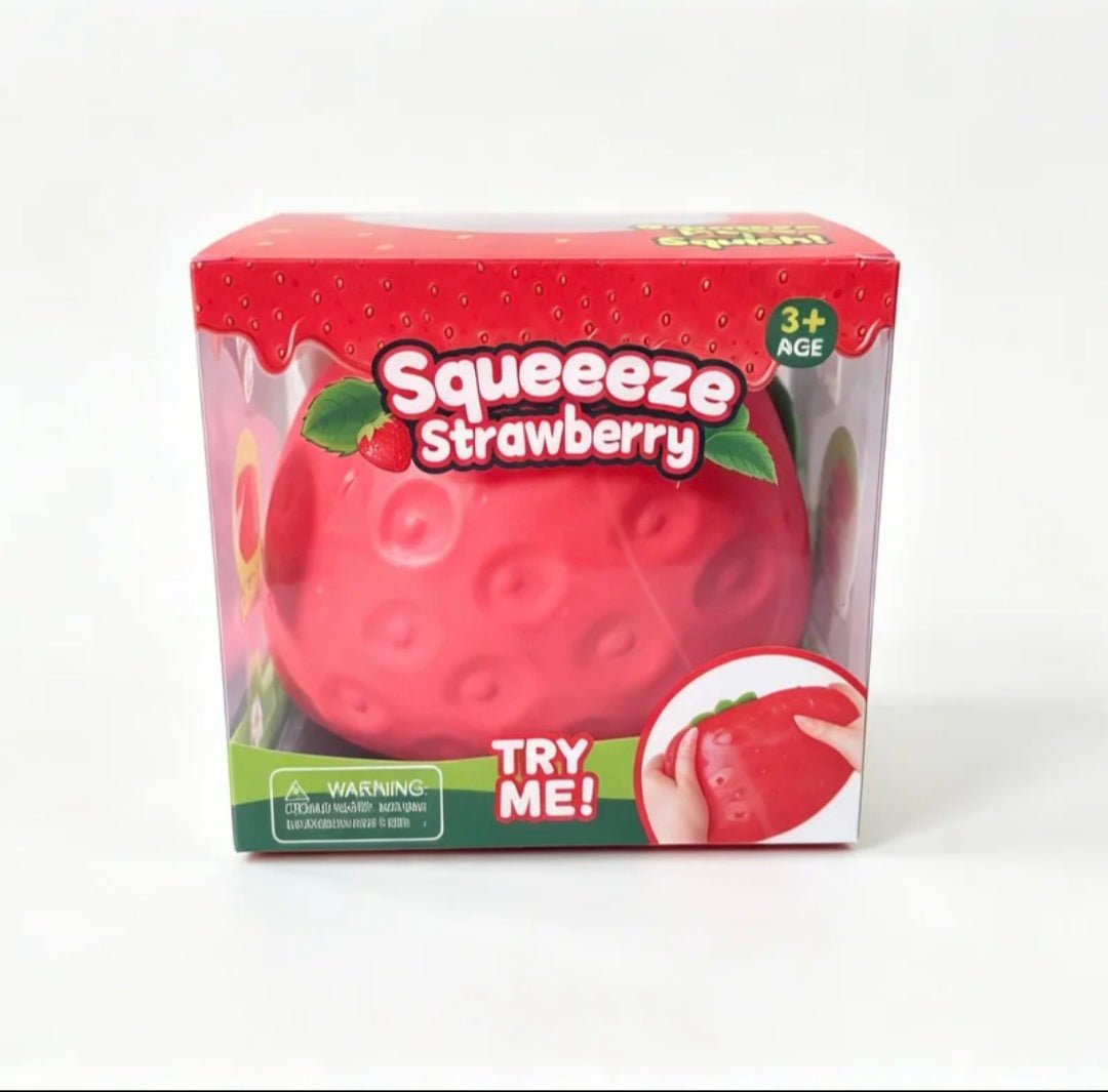 Jumbo Jordbær Squishy Leketøy – Slow Rising PU-skum, Barn - Squishyfabrikken