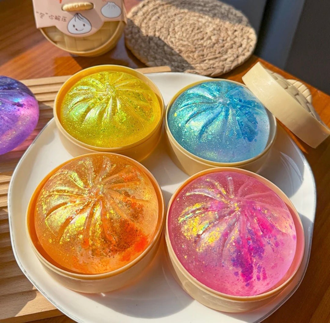 Squishy Dumpling – Glitter Klemme-leke - Squishyfabrikken