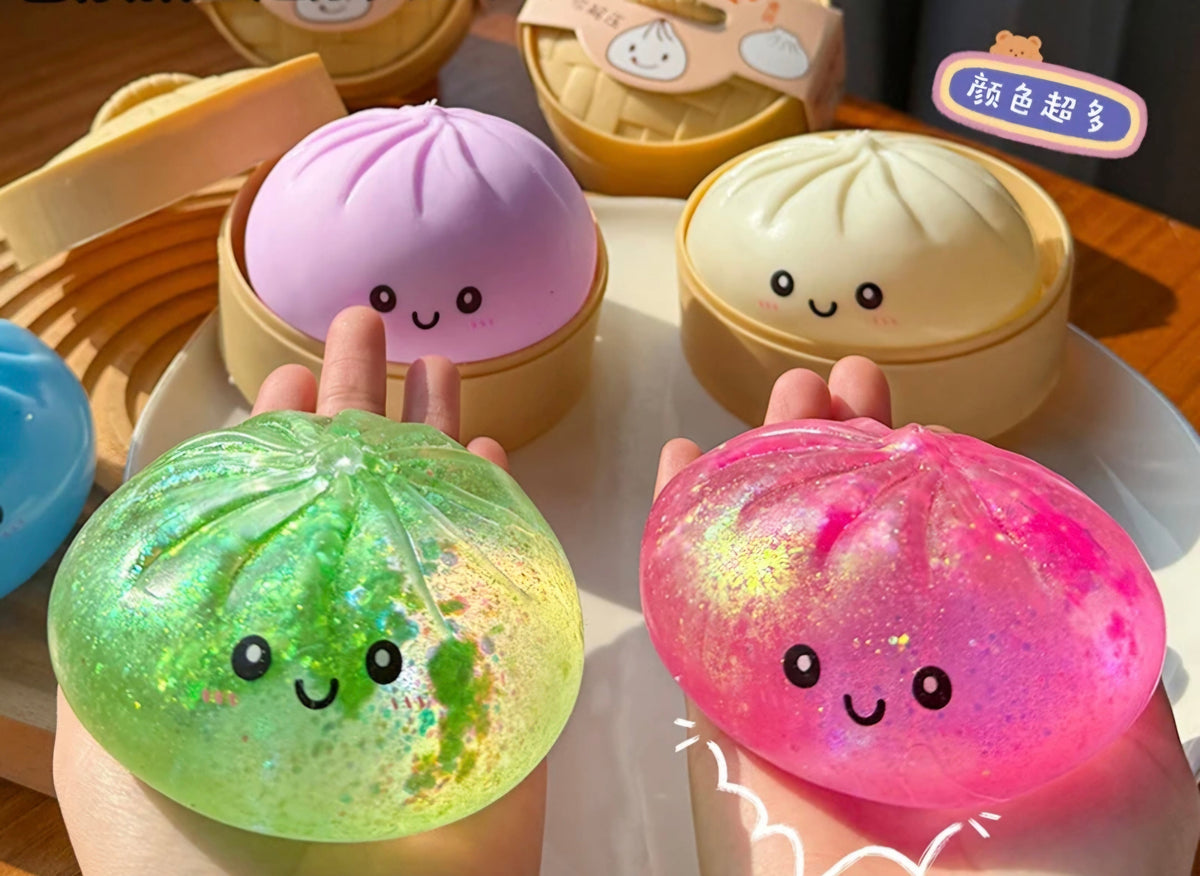 Squishy Dumpling – Glitter Klemme-leke - Squishyfabrikken