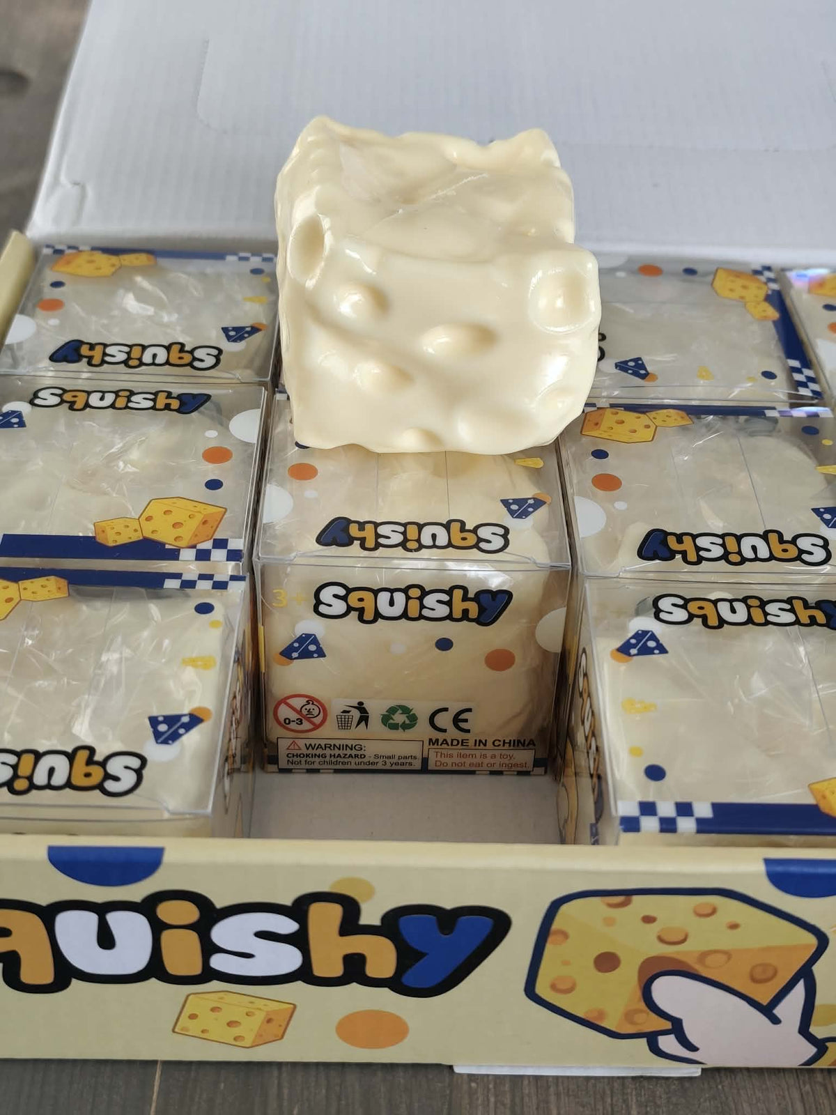 Vaseline sticky Cheese Squishy – Vaseline Gel Sensorisk Leke, Fidget Toy - Squishyfabrikken